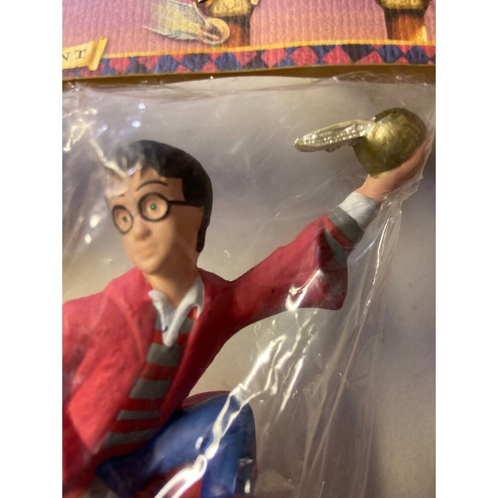 Harry Potter Ornament Flying On Broom Golden Snitch Kurt Adler Christmas 2001 - Picture 4 of 9